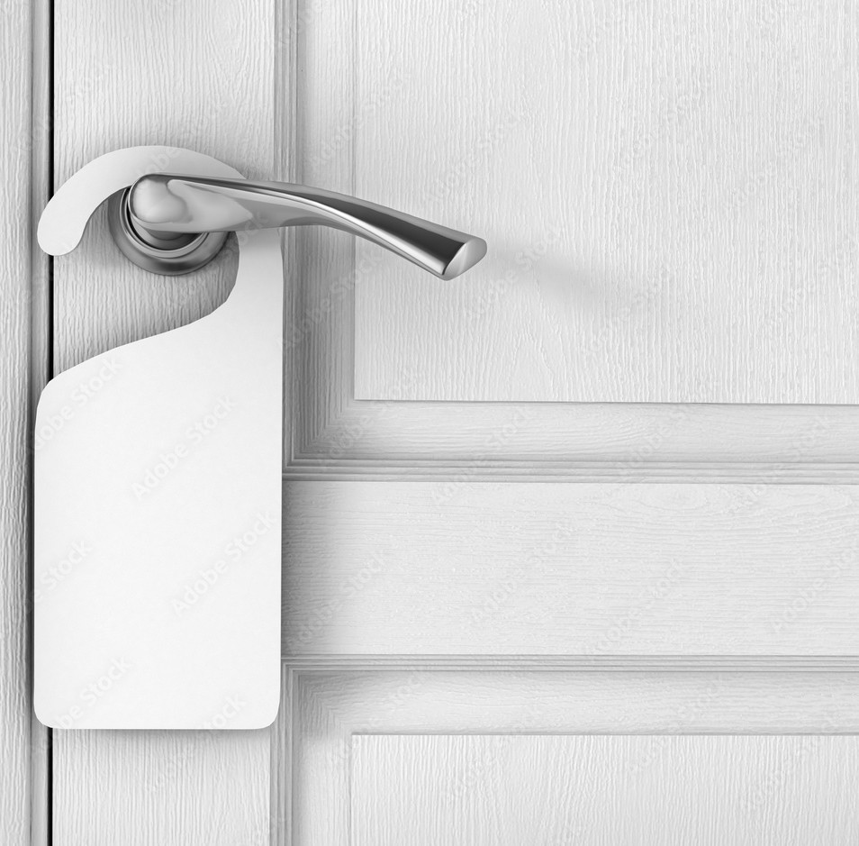 plain door hanger on door handle